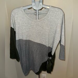Chico's Touch of Cashmere Colorblock Side Tie Sweater